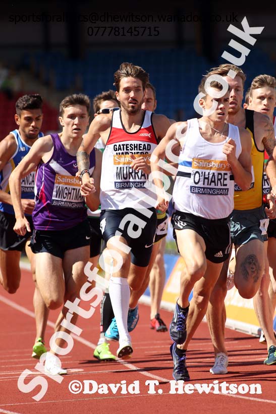 Mens 1500 metres, Sainsbury's British Champs, Alexander Stadium, Birmingham. Photo: David T. Hewitson/Sprts for All Pics